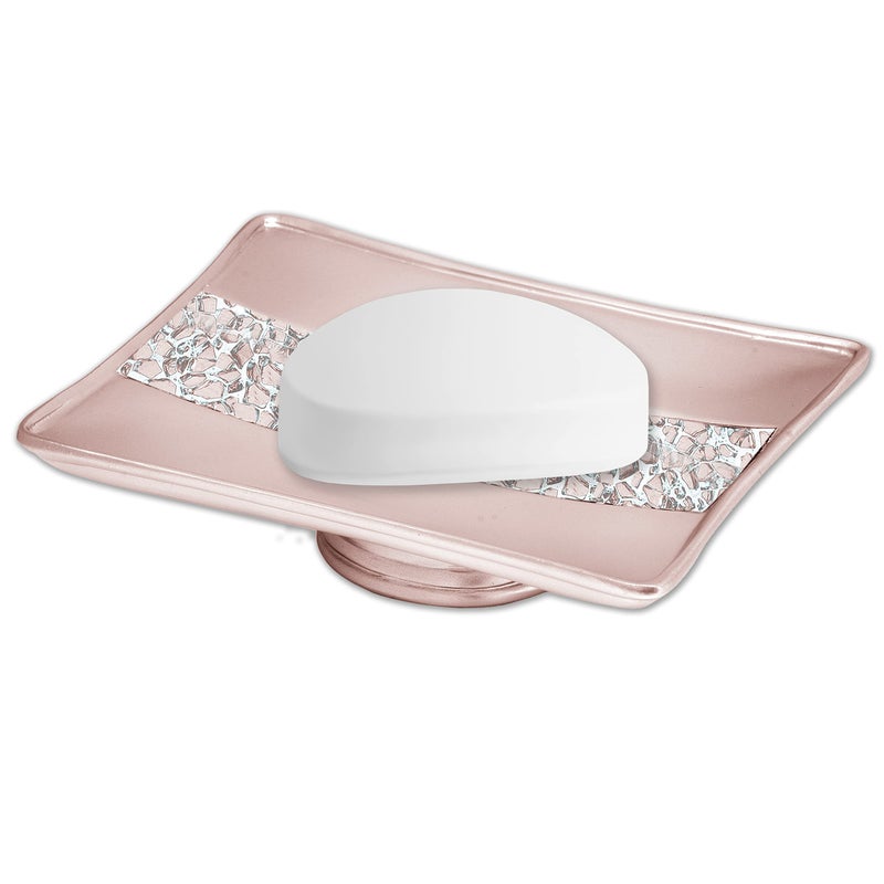 Popular Bath Soap Dish Sinatra Stylish Modern Classic Luxury Decor Bling Mosaic Glass Blush Bathroom Accessories - Image 4